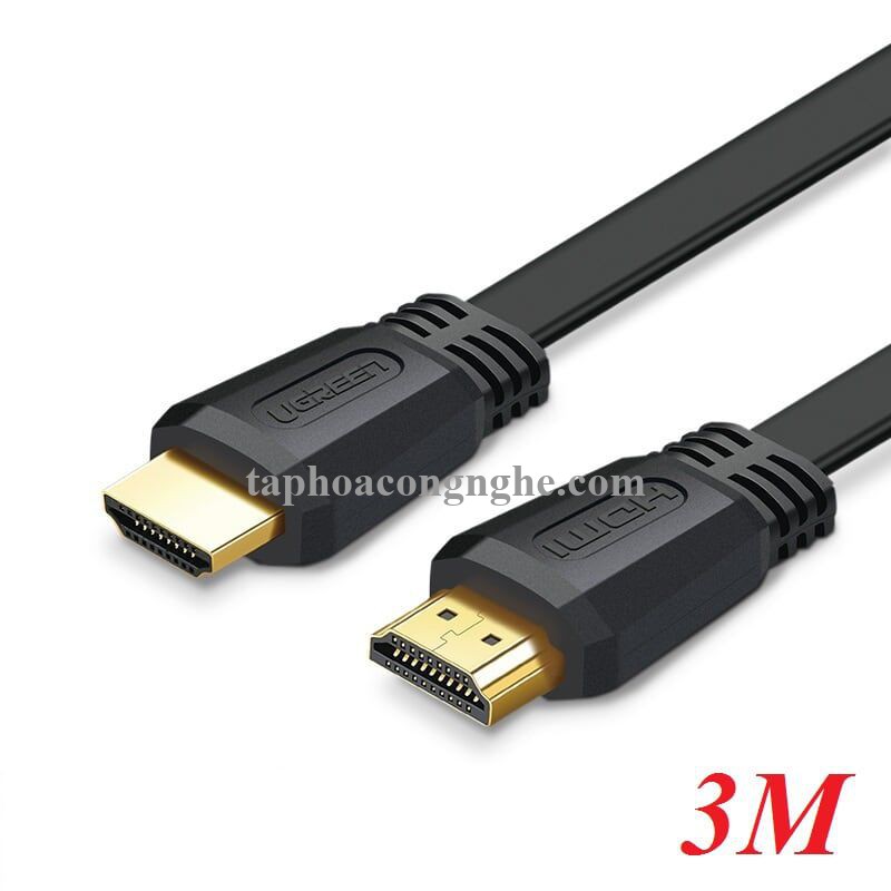Ugreen 50820 3M màu đen Cáp tín hiệu HDMI dẹt ED015 30050820